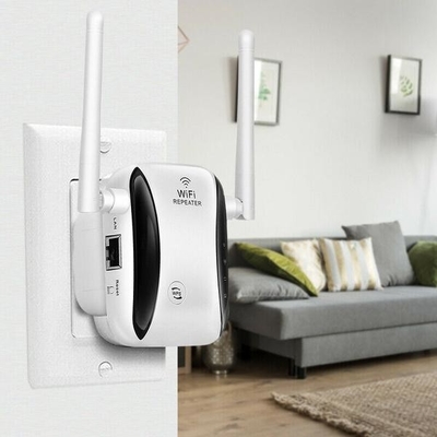 Beli 300M Penguat Sinyal Repeater Penguat Kecil Wifi Repeater Router Antena Ganda online manufacture