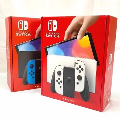 Beli Konsol OLED 32GB dengan Neon Blue dan 3000 Game Terbina untuk Nintendo Switch Controller Konsol Pengisi Daya Kabel Termasuk online manufacture