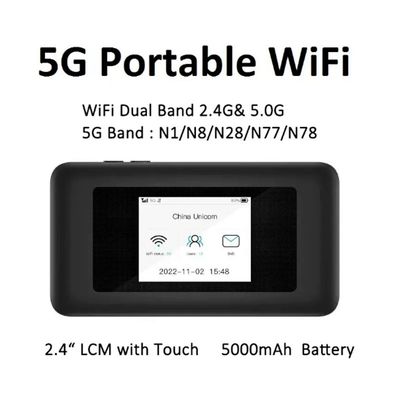Beli 5000mAh 5G Dual-Band Pocket Router WiFi 6 Hotspot with SIM Slots 72H Streaming for Travel & Remote Work online manufacture