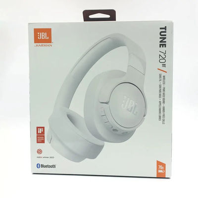 JBL TUNE 720BT Open-Ear Wireless untuk Headset Bluetooth Baterai LED Efek Suara Frekuensi Rendah Ketahanan Tinggi untuk Musik Gami